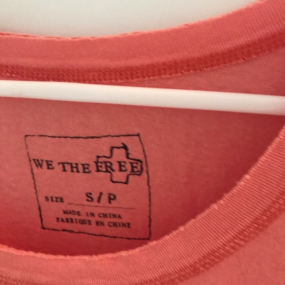 Free People We The Free Peach Semi-Crop Top Eyelet - Picture 7 of 7